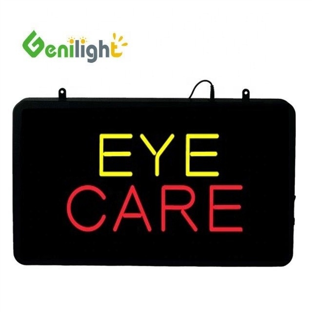 Panneau d'affichage acrylique personnalisé Genilight LED néon pour les soins oculaires 22 * 13 pouces CE RoHS
