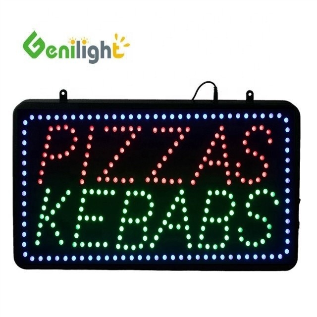 Affichage électrique à LED par glissement programmable Genilight intérieure 56*33cm pour PIZZAS KEBABS