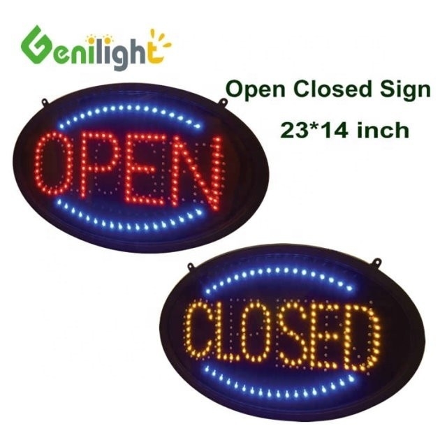 Tableau de circuits imprimés Tableau avant panneau LED avec effet néon / LED signe ouvert fermé 58 * 36 Taille du panneau