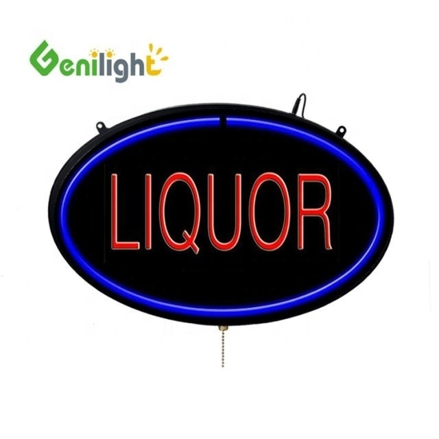 Signal au néon LED à haute densité de pixels LIQUOR pour magasin DC12V Outframe ABS Open-Mold