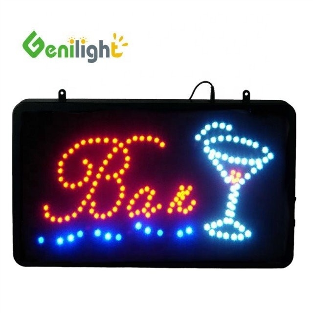 Message en mouvement coloré complet LED Publicité BAR Signe ouvert avec message personnalisable