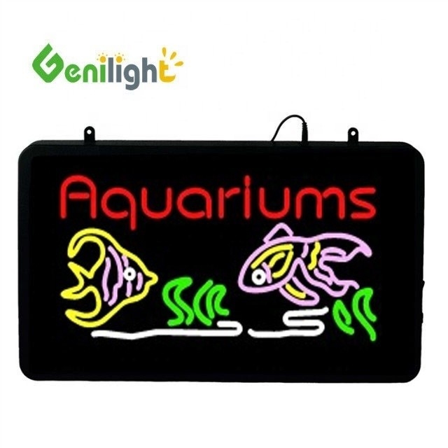 Genilight 56*33 cm LED Aquarium Light Signes au néon pour l'aquarium détient une haute résolution