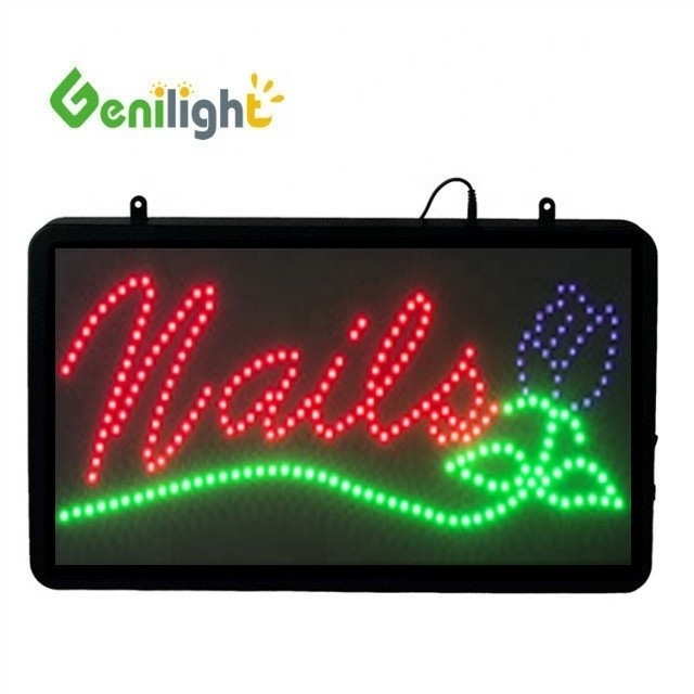 Luminosité Genilight Intérieur 56*33cm Super Luminosité LED personnalisée Affichage ouvert LED Signe