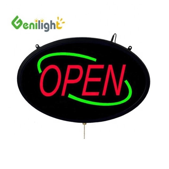 Boutique décorative 12V LED néon signe d'ouverture avec tableau acrylique rapport de contraste angle de vue H / V