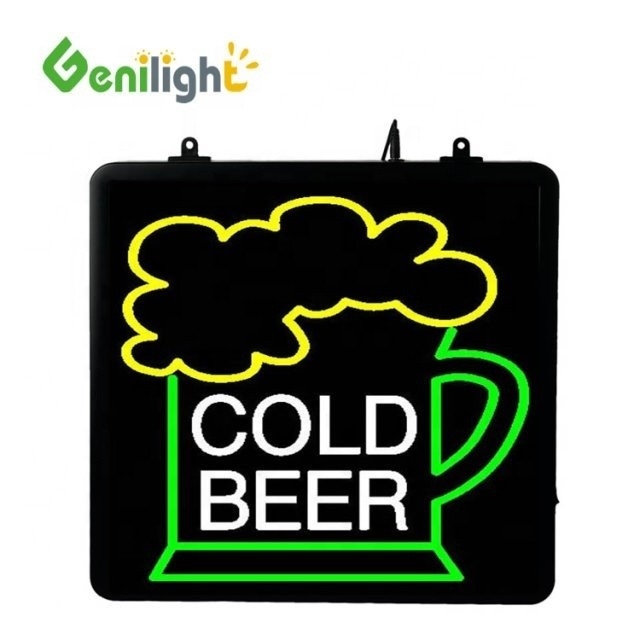 Affichage de néon LED pour les bars et les pubs Bière froide vendue ici Adaptateur d'alimentation 25 C