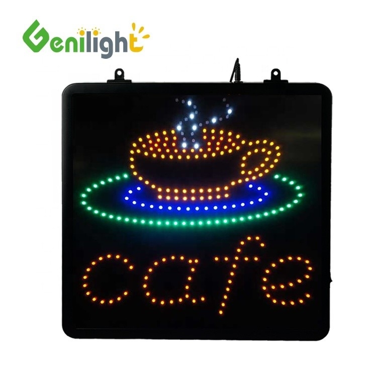 53*45 cm LED animé en mouvement Business Cafe Club Signal On/off Commutateur Lumière ouverte lumineuse néon LED