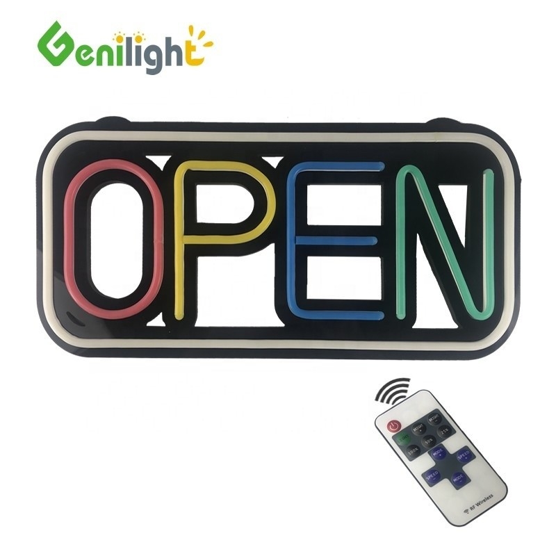 Compétence de contraste Affichage au néon ouvert en pleine couleur avec télécommande et luminosité réglable