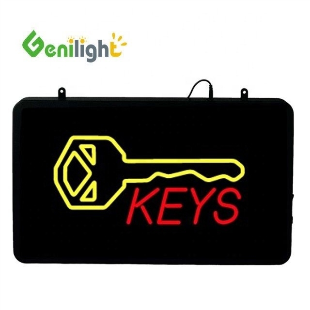 Genilight 56*33cm LED Neon Sign avec Logo clé Le complément parfait à votre vitrine