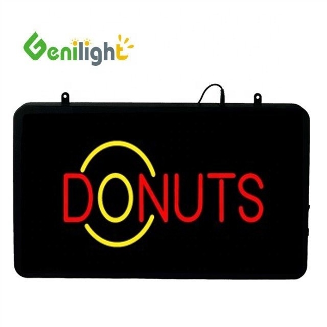 Genilight 56*33cm électronique DC12V Donuts Animé LED Neon Sign pour le dessert