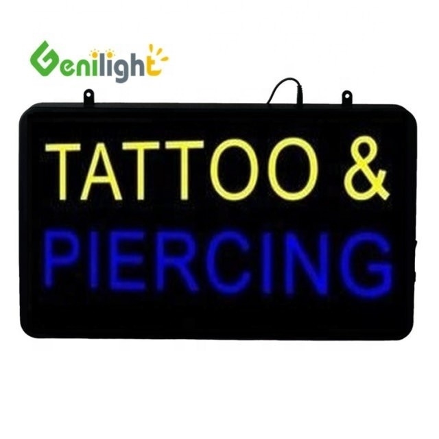 Photo médias LED néon signe pour le magasin de tatouage ABS Open-Mold Outframe Prix compétitifs