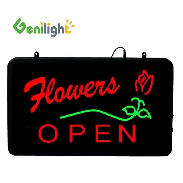 Genilight LED Flowers ouvre le panneau au néon Augmente l'esthétique de votre fleuristerie avec ce panneau