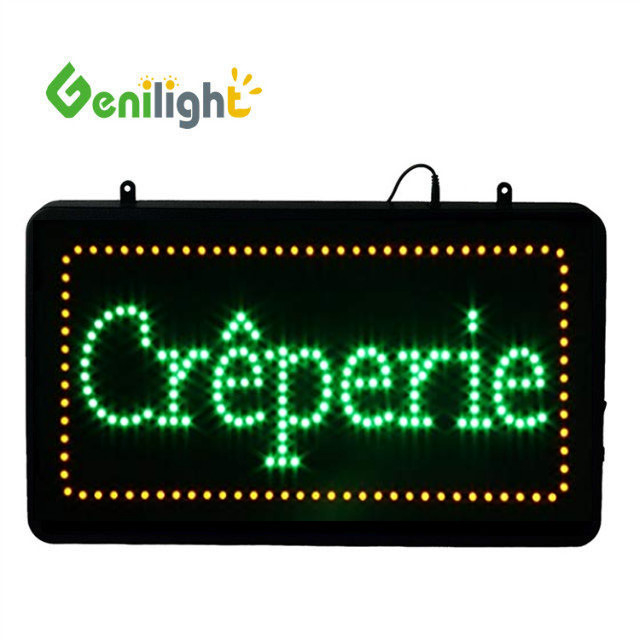 Type OEM Genilight Intérieur 22*13 pouces DC12v professionnel CREPERIE LED Light Signature ouverte