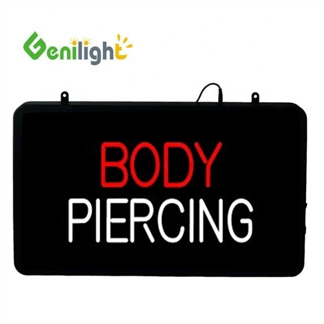 Piercing du corps et tatouages LED Neon Sign Genilight 56*33 cm avec plaque d'acrylique