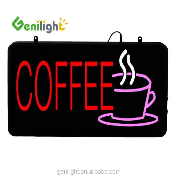 Tableau d'affichage lumineux à néon LED 12V afficheur de café pour installation suspendue GLT-LSN5633-037