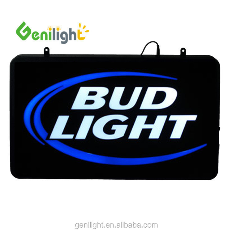 Rectangle Logo personnalisé Lumière Bière Accrochage LED Signes lumineux au néon avec tension d'entrée 12V