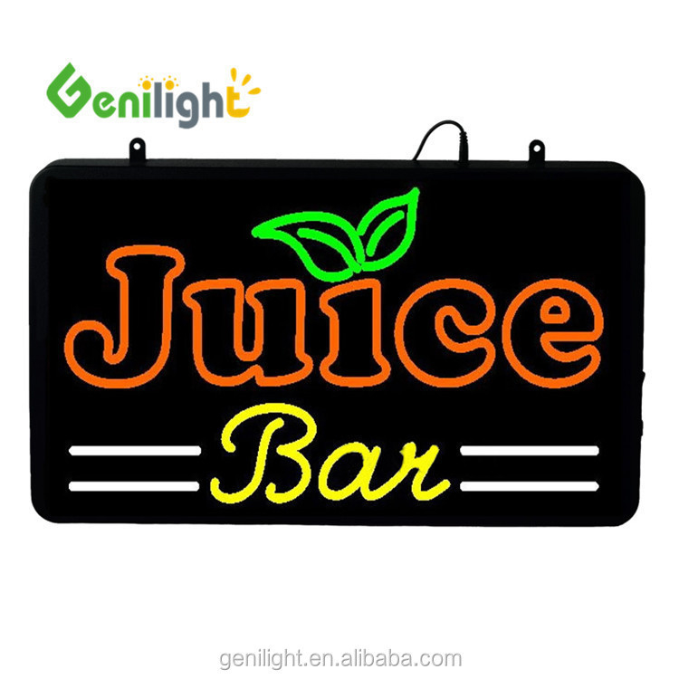 GLT-LSN5633-016 Panneau publicitaire en néon de barre de jus avec source lumineuse LED de 5 mm ou 8 mm